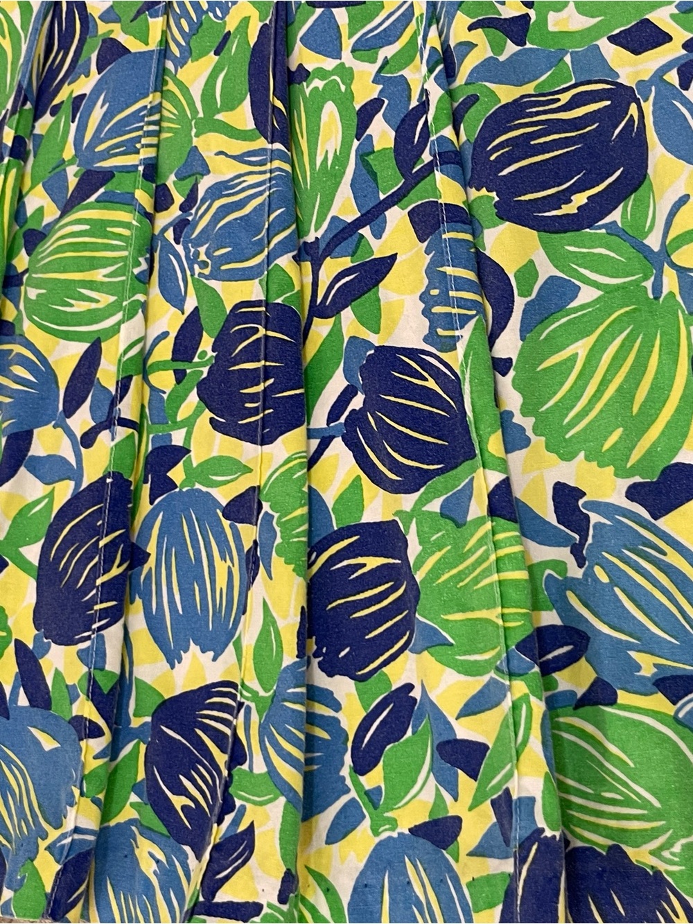 Lilly Pulitzer Vintage Women’s Size 8 Pleated Skirt Floral Green Blue - Picture 10 of 14
